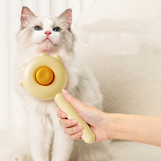 Pet Massage Grooming Brush – Gentle Hair Removal for Cats & Dogs