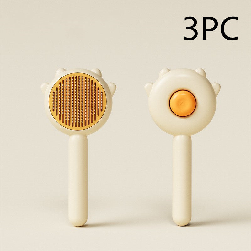 Pet Massage Grooming Brush – Gentle Hair Removal for Cats & Dogs