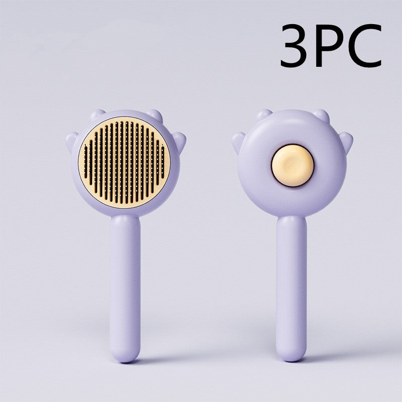 Pet Massage Grooming Brush – Gentle Hair Removal for Cats & Dogs