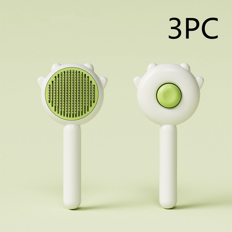 Pet Massage Grooming Brush – Gentle Hair Removal for Cats & Dogs