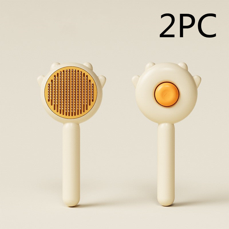 Pet Massage Grooming Brush – Gentle Hair Removal for Cats & Dogs