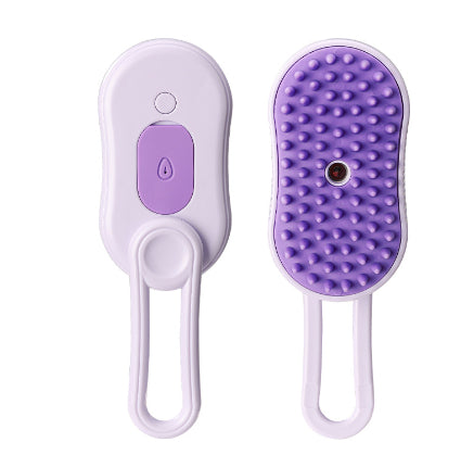Electric Steam Grooming Brush – 3-in-1 Pet Hair & Massage Tool
